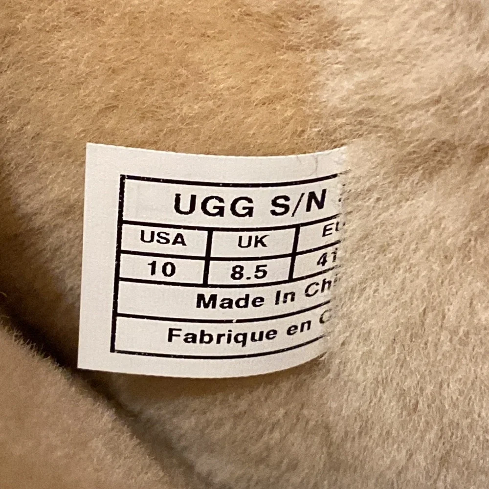 UGG Layback Flip Flop Suede Chestnut Brown Tan Kids Size 3 Sandal Shearling
